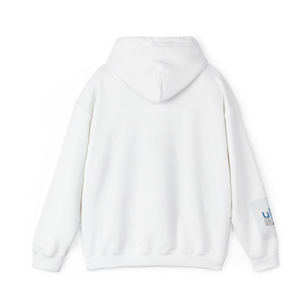 Be Counted Hoodie — Minimal Blue Logo Pullover