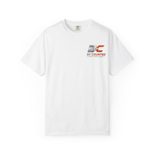 Be Counted Logo T-Shirt — Orange &White